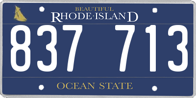 RI license plate 837713
