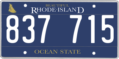 RI license plate 837715