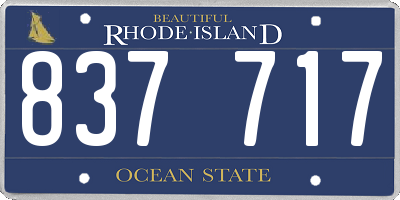 RI license plate 837717
