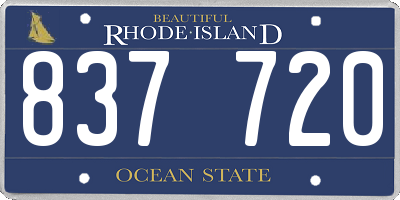 RI license plate 837720