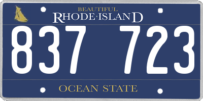 RI license plate 837723