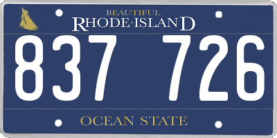 RI license plate 837726