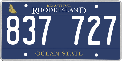 RI license plate 837727