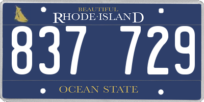 RI license plate 837729