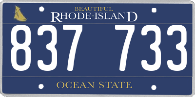 RI license plate 837733