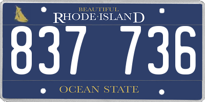RI license plate 837736