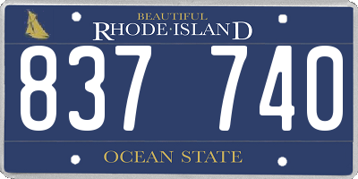 RI license plate 837740