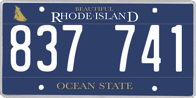 RI license plate 837741