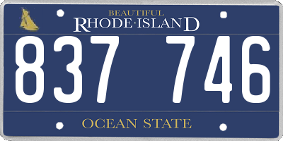 RI license plate 837746