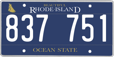 RI license plate 837751