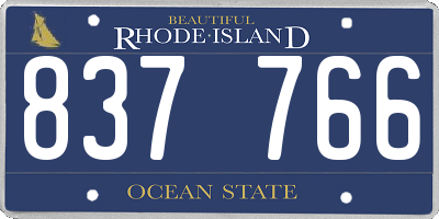 RI license plate 837766
