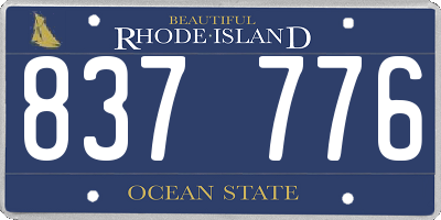 RI license plate 837776