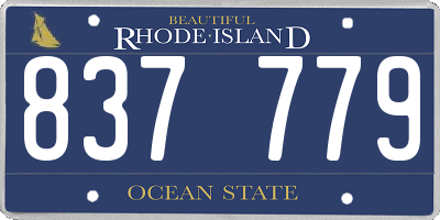 RI license plate 837779