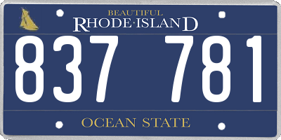 RI license plate 837781