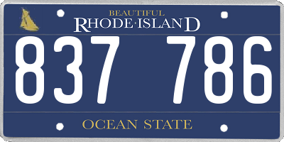 RI license plate 837786