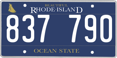 RI license plate 837790