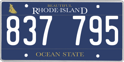 RI license plate 837795