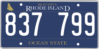 RI license plate 837799