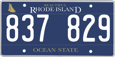 RI license plate 837829