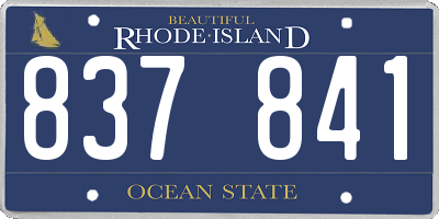 RI license plate 837841