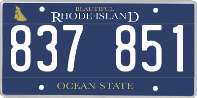 RI license plate 837851