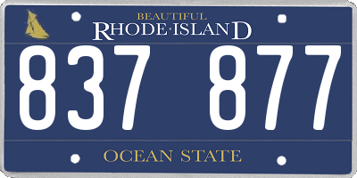 RI license plate 837877