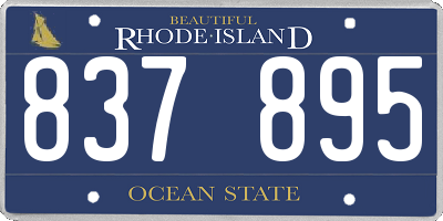 RI license plate 837895