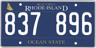 RI license plate 837896