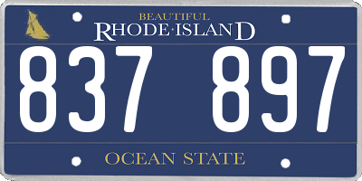 RI license plate 837897