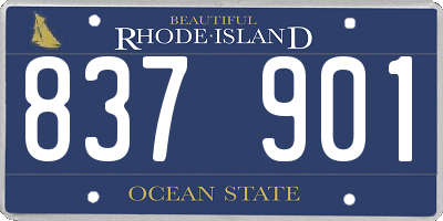 RI license plate 837901