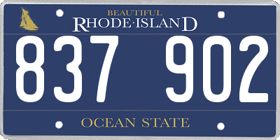 RI license plate 837902