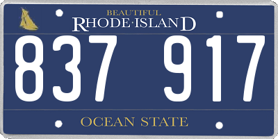RI license plate 837917