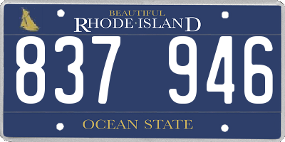 RI license plate 837946