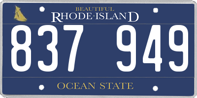 RI license plate 837949