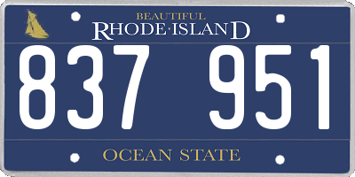 RI license plate 837951