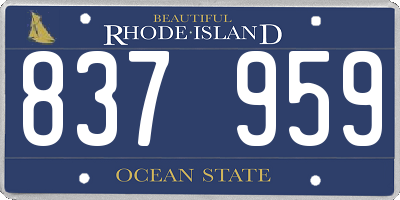 RI license plate 837959