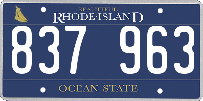 RI license plate 837963