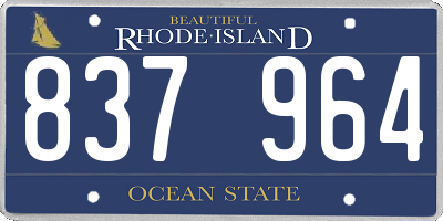 RI license plate 837964