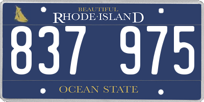 RI license plate 837975