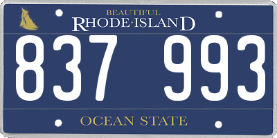 RI license plate 837993