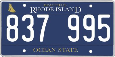 RI license plate 837995