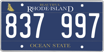 RI license plate 837997