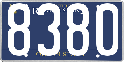 RI license plate 8380