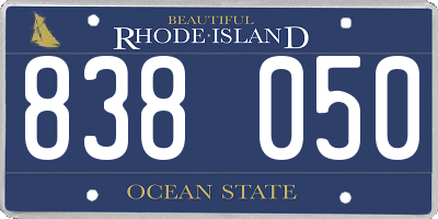 RI license plate 838050
