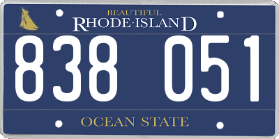 RI license plate 838051