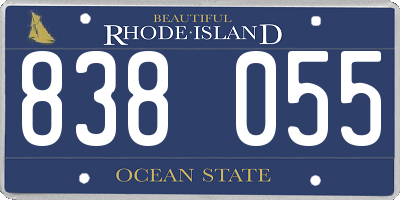 RI license plate 838055