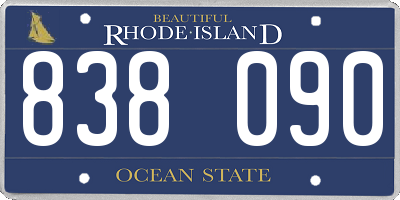RI license plate 838090