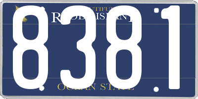 RI license plate 8381