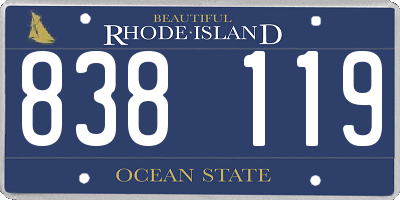 RI license plate 838119