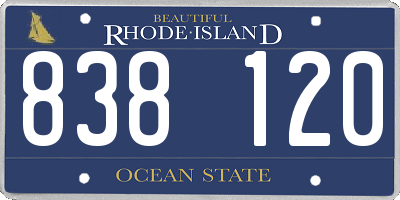 RI license plate 838120